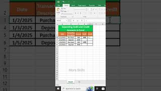Separate Debit & Credit Amounts in Excel 💳📊 | Easy Accounting Tip!