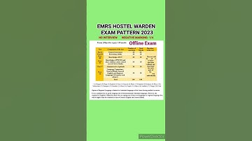 EMRS HOSTEL WARDEN EXAM PATTERN 2023 | EKLAVYA SCHOOL HOSTEL WARDEN EXAM PATTERN SYLLABUS | #emrs