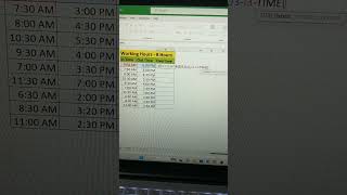 Excel Employees Overtime In Excel💯| Excel Hindi Tutorials🔥#excelshortcuts #shorts || Boltswap ||