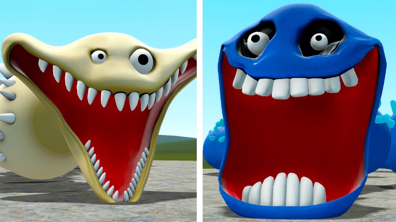 WHO IS STRONGER ROBLOX HUNGRY SNAKE OR ROBLOX HUNGRY WORM In Garry's Mod!?
