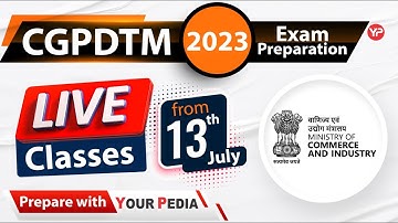 Live classes for CGPDTM written exam preparation starting from 13th July | Prepare with YourPedia