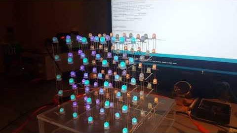 First animation preliminary test 5x5x5 LED cube