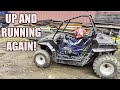 The polaris rzr 170 runs again and the kids are thrilled