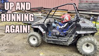The Polaris RZR 170 runs again! And the Kids are thrilled!