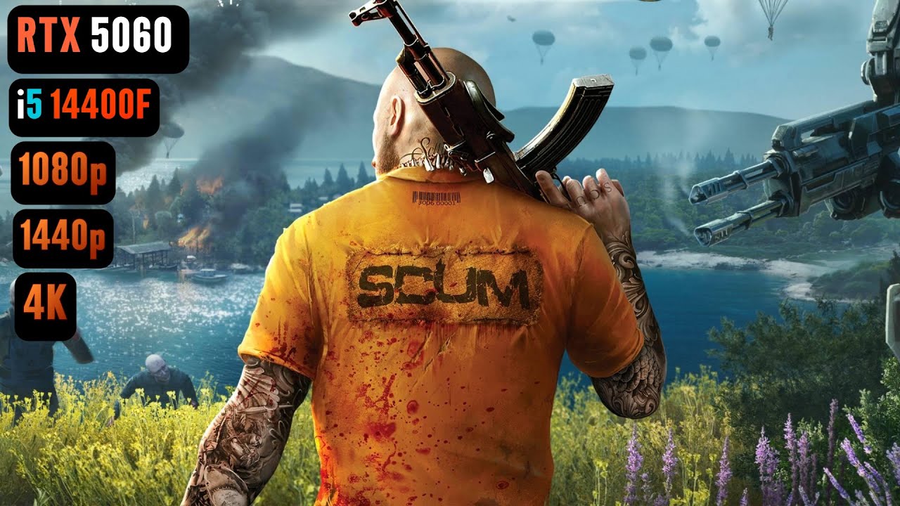 SCUM RTX 5060 FPS TEST | RTX 5060 & i5 14400F Benchmark 1080p/1440p/4K