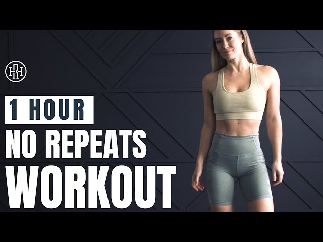 Power Hour!! 60MIN NO REPEAT Workout (Full Body // Dumbbells) class=