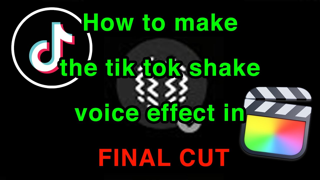 How to make the tik tok shaky voice (meme) effect in Final Cut YouTube