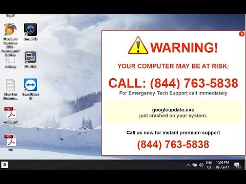 How to Manually Remove Adware "WARNING! Your Computer May Be at Risk Call : (844) "