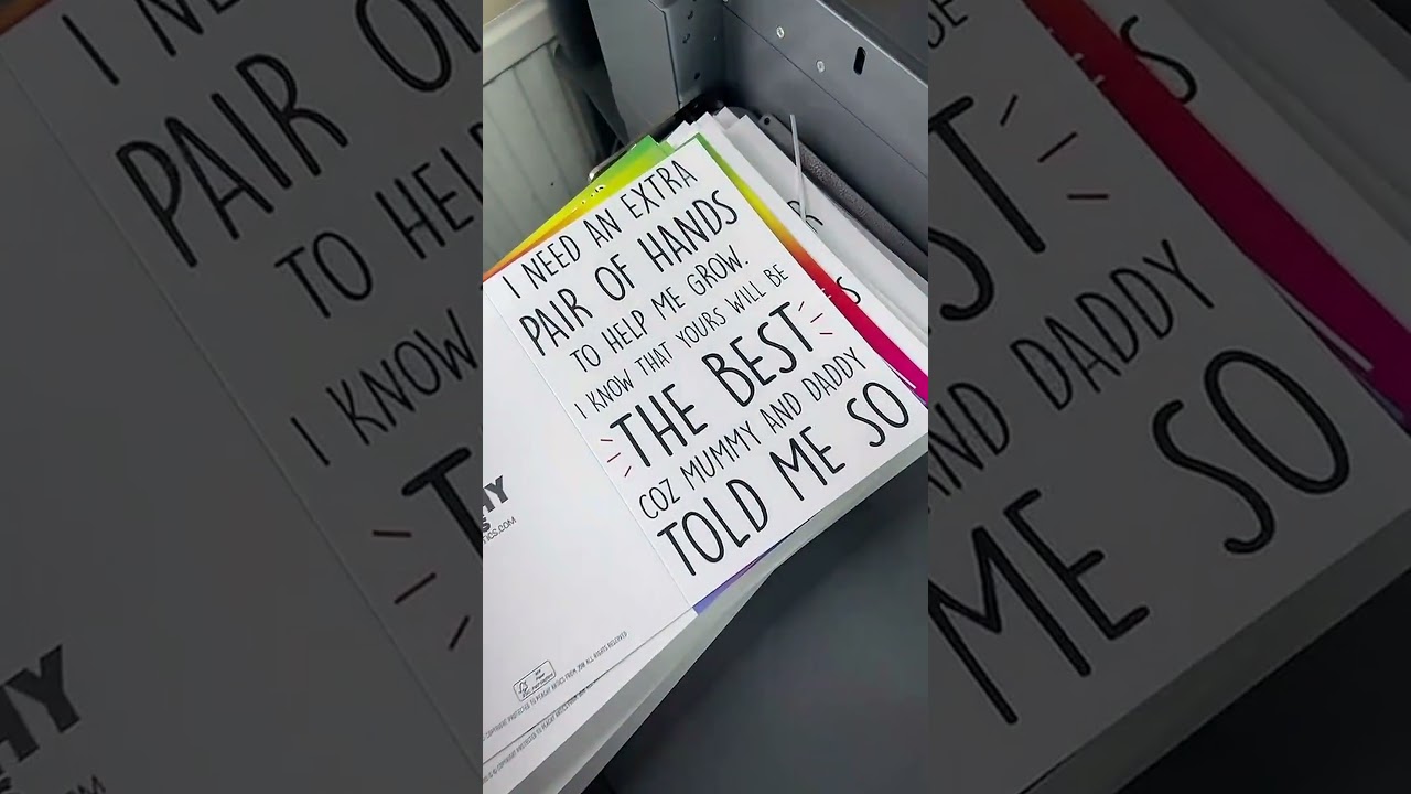 Funny greeting cards printing process