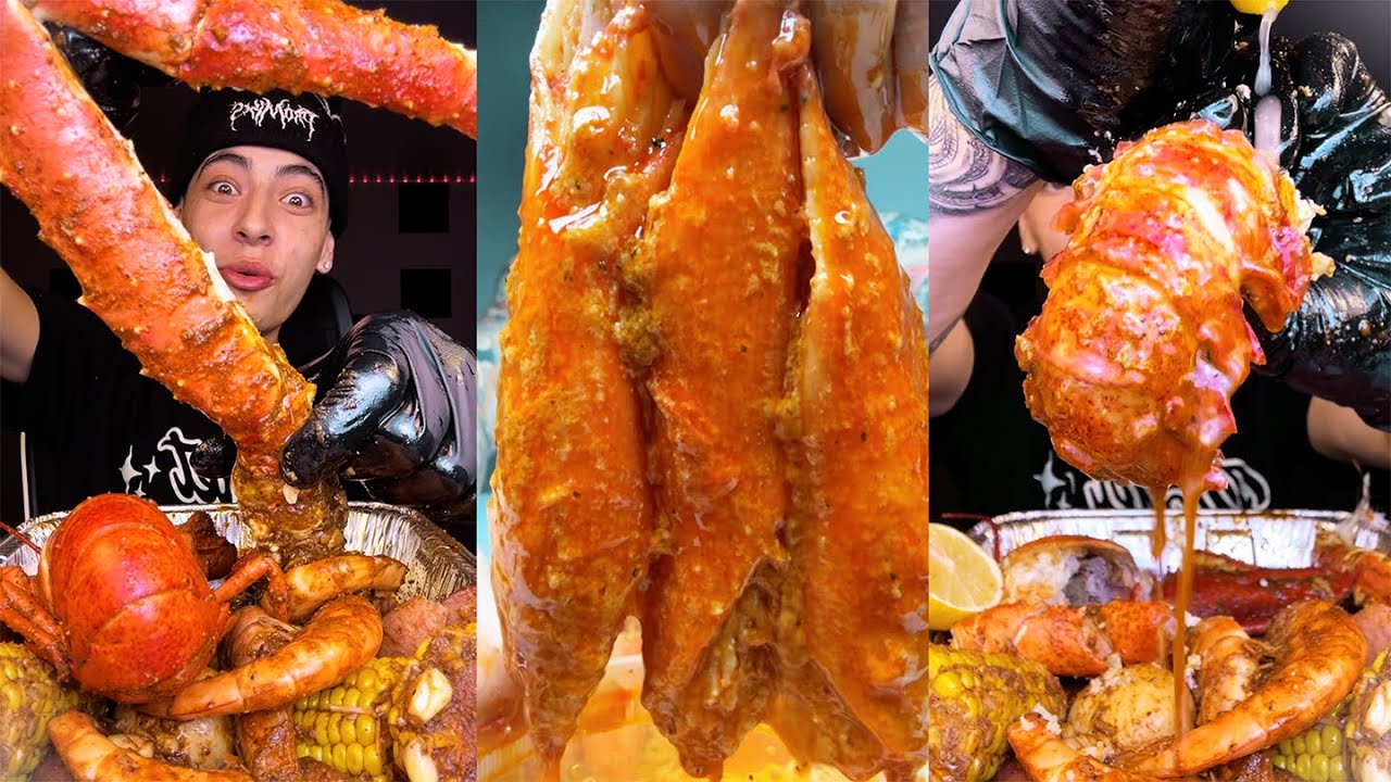 BEST Seafood Boil | King Crab, Sam's Imitation Crab, Juicy Lobster ...