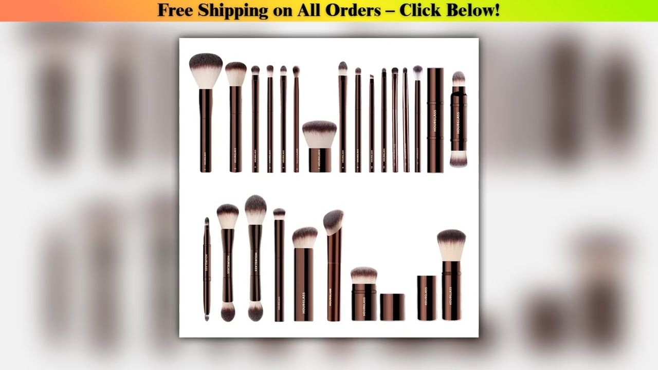 Hourglass Makeup Brush Set & Kit Include Powder Foundation Concealer Lip Blusher Bronzer Eyeshadow