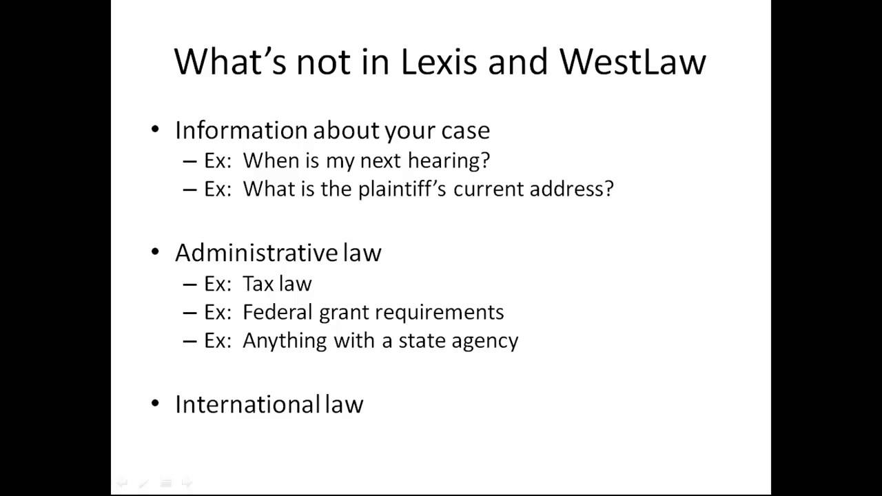 how to do legal research without westlaw or lexis