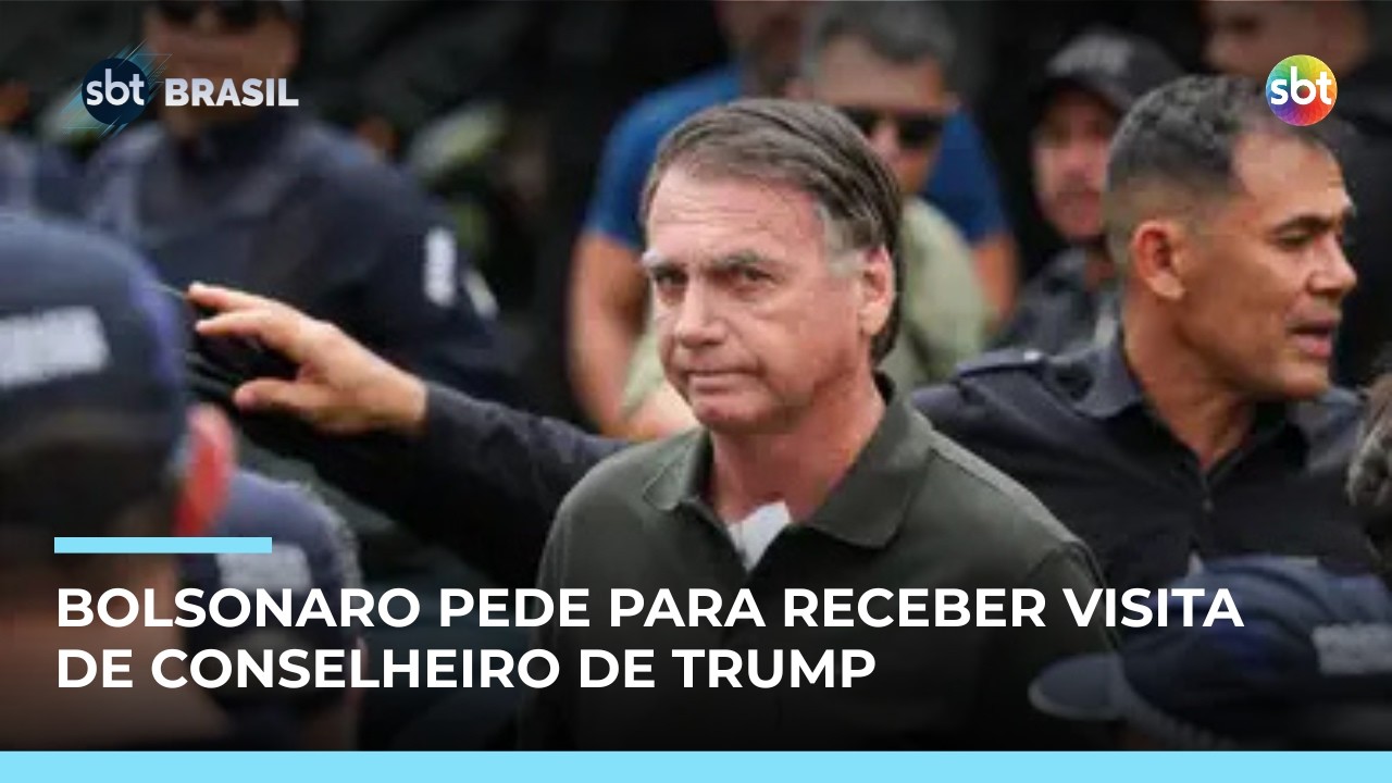 Bolsonaro pede a Moraes autorização para receber visita de conselheiro de Trump | #SBTBrasil