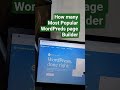 Most Popular WordPress Page Builders in 2025 | #shorts #youtubeshorts #trending #viralvideo