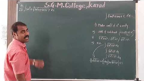 Indefinite Integration I Integral of sqrt(ax^2+bx+c) w. r. t. x I Video Lect No 22