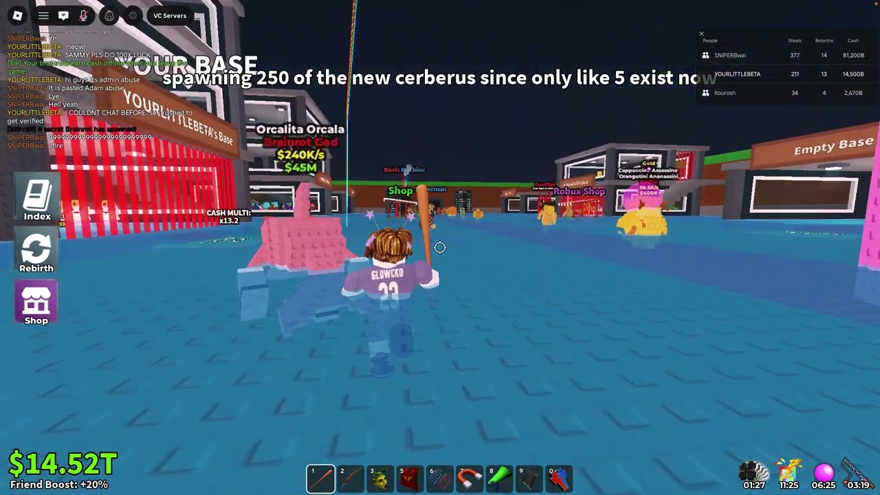 i played steal a brainrot admin abuse