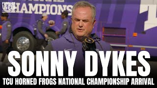 Sonny Dykes Makes Opening Arrival Comments at National Championship vs. Georgia | TCU Arrivals