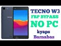 tecno w3 frp bypass