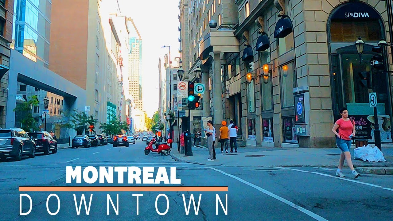 [ 4K Video ] Driving from Montreal Downtown to Blvd Decarie