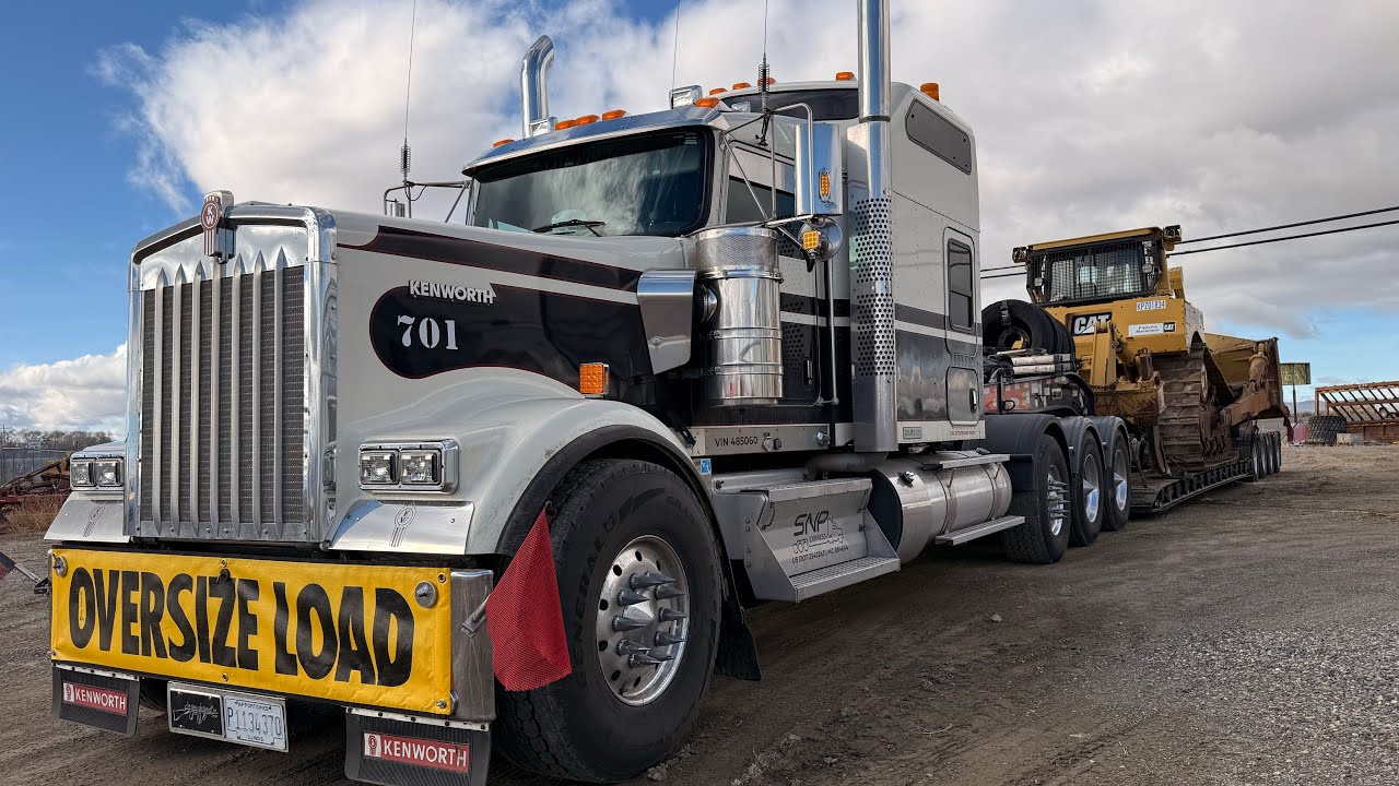 237.  65 ТОНН!! ОБЩЕЙ МАССЫ АВТОПОЕЗДА!! Перевозка Caterpillar D8T Bulldozer из Невады в Нью-Мексико