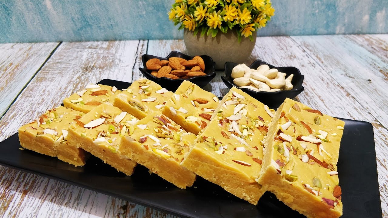 حلوى البارفي الشهيرة ألذ حلويات هندية بأسهل طريقة و مكونات في كل بيت /حلويات رمضان