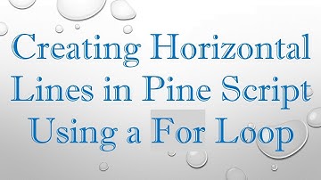 Creating Horizontal Lines in Pine Script Using a For Loop