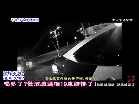 發酒瘋砸19車!醉男心情差毀損路旁車輛,快打部隊圍捕到案,賠慘了!