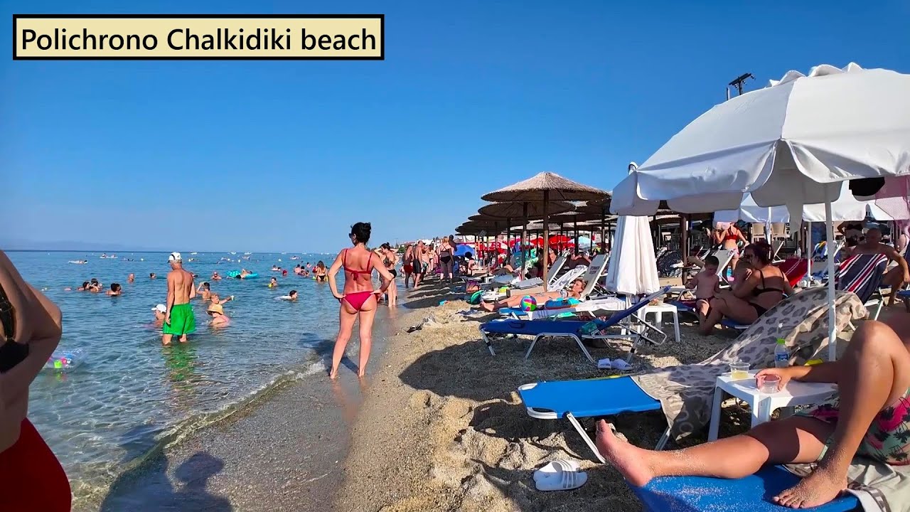 Polichrono Halkidiki beach - walking tour July 2025