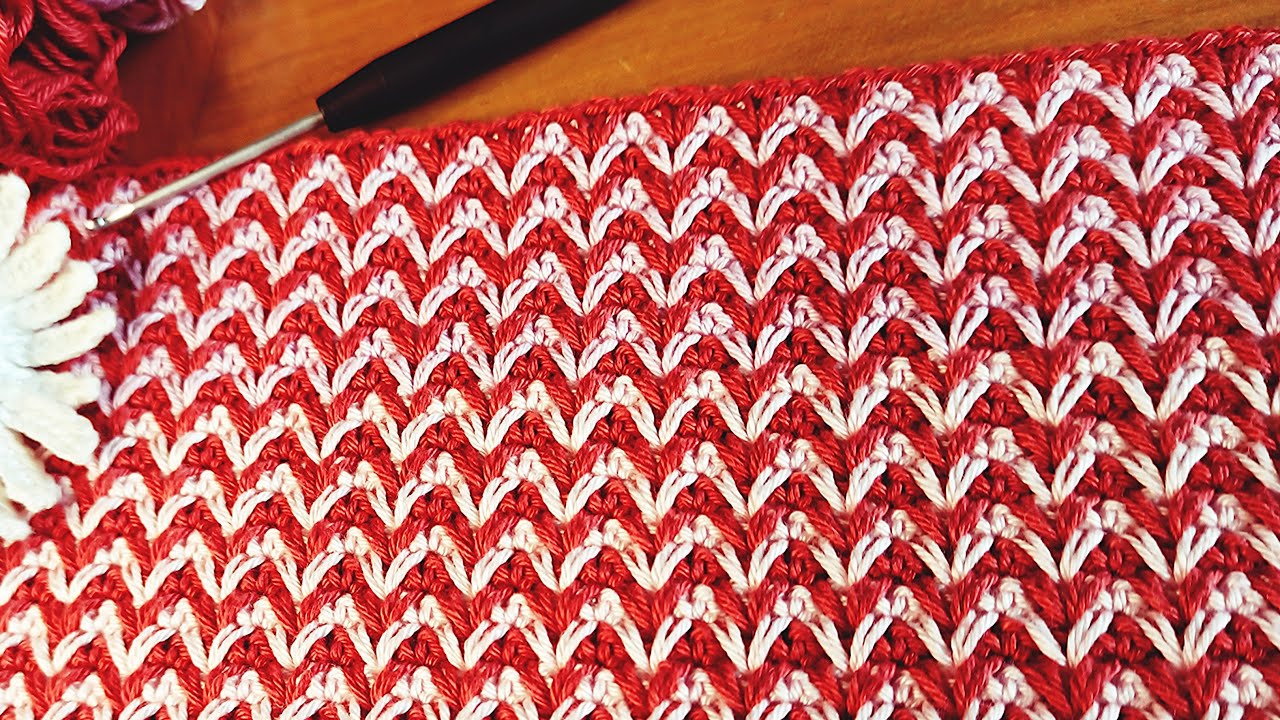 Einfaches Zackenmuster häkeln - simple Zig-Zag crochet pattern