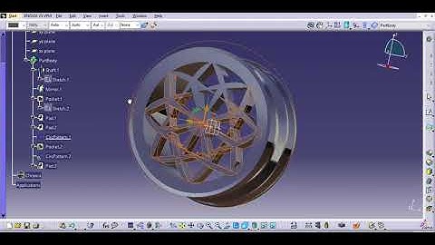 CATIA V5  - Playing with Circular Pattern in a Wheel Design