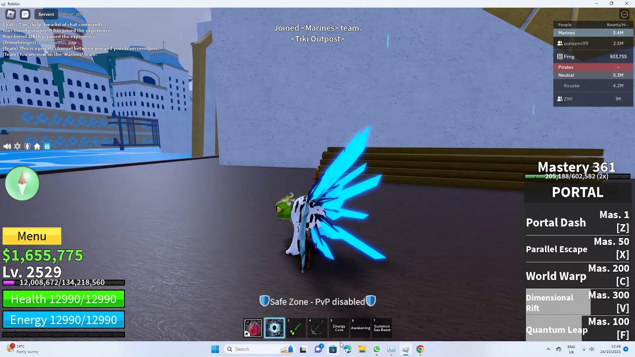 FARMING LEVATHAIN / PVPING BLOX FRUIT