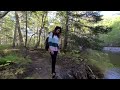 A walk with Chloé at the lone shieling Trail, Cabot Trail, Cape Breton. VR 180 Video