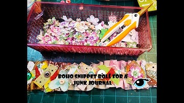 Fun Boho Snippet Roll for your Junk Journal. The Crafting Depot
