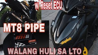 MT8 PIPE - SWABE ANG TUNOG , SILENT KILLER PIPE , LTO LEGAL