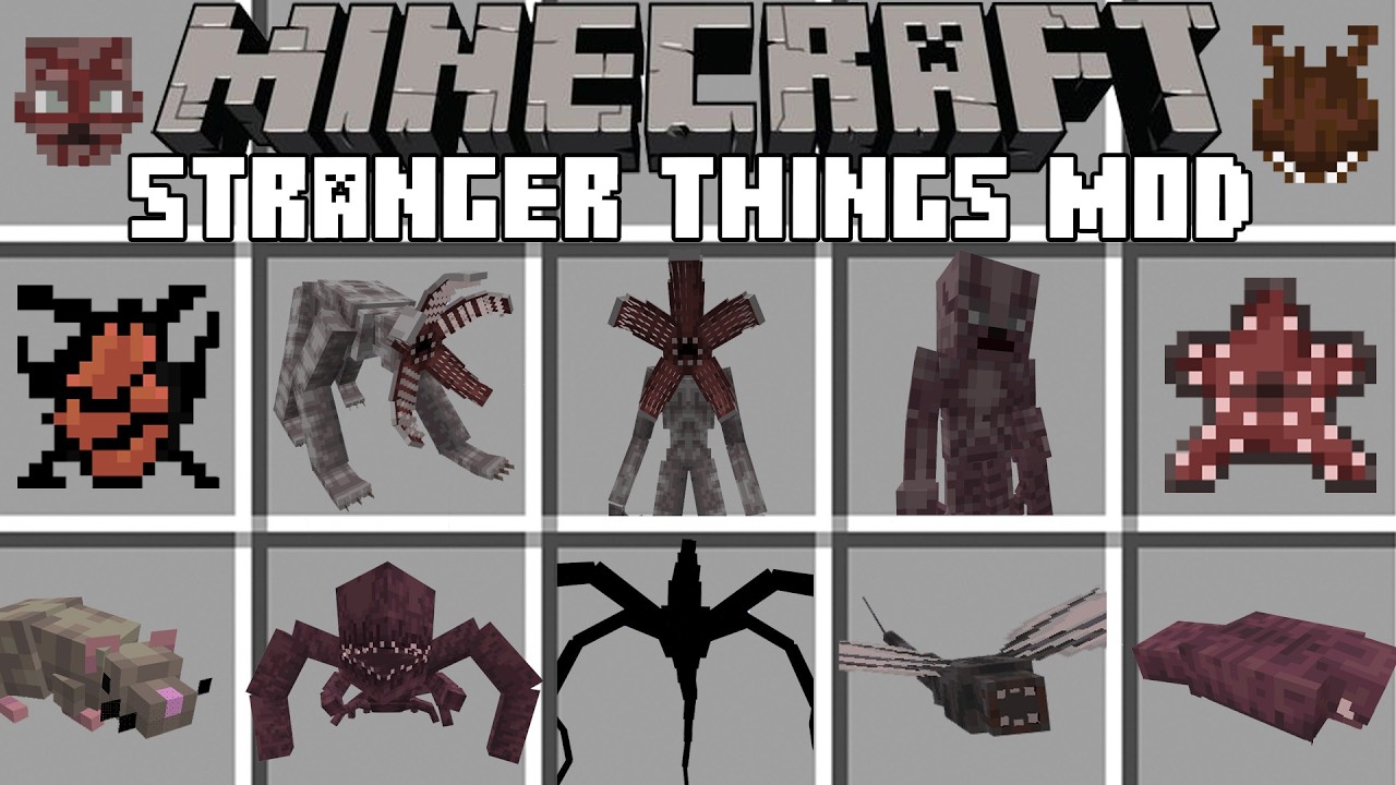 Minecraft STRANGER THINGS MOD / SCARY MIND FLAYER! (Minecraft Mods ...