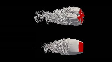 Simulations of the turbulent wake generated by a multiscale plate