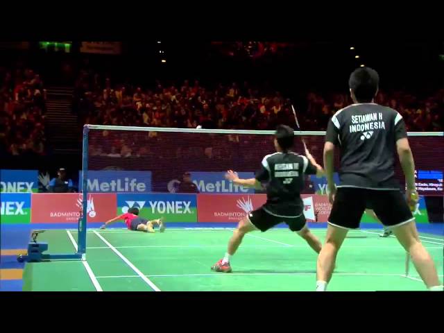 Badminton Highlights - Ahsan & Setiawan vs Endo & Hayakawa - All England 2014 MD Finals class=