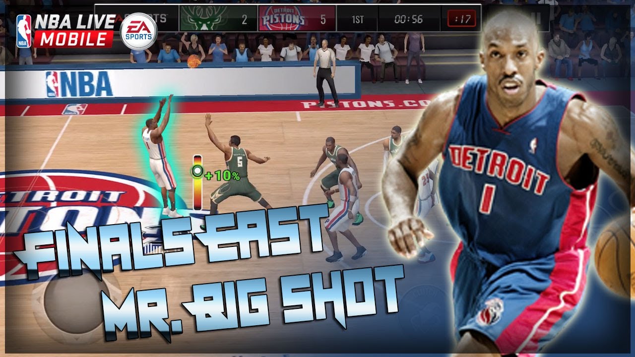 97 OVR FINALS EAST MASTER MR BIG SHOT!! SHOTS FROM THE LOGO?!? NBA LIVE MOBILE