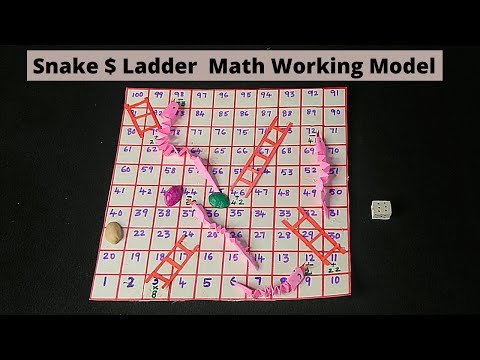 Snake & Ladder Math Game For Kids | Maths Working model | Maths activity for student | Math project