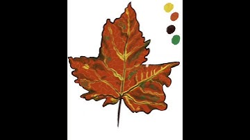 drawing a realistic maple leaf.  Timelapse of how I draw in Procreate #art #artshorts #drawing