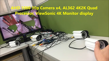 AL362 AHD Camera x4, and 4K2K Quad Display Demo