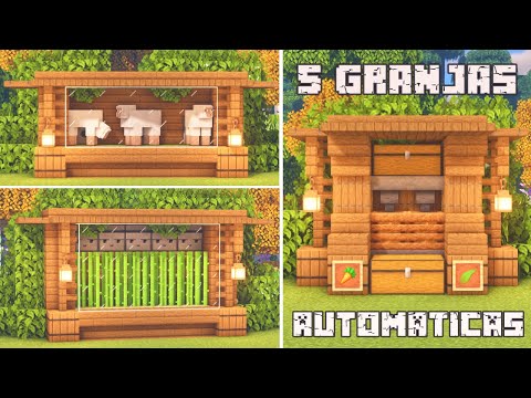 5 Automatic Farms to Start your Survival in Minecraft 1.16 - 1.20.x (TUTORIAL)