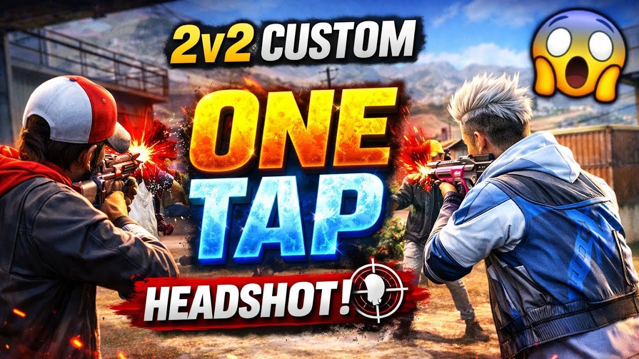 One Tap Monster 😈 | 2v2 Custom Match | FF Headshot Gameplay || 