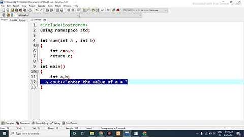 C++ program to add two numbers using Funcation| sum of two numbers using Funcation in c++