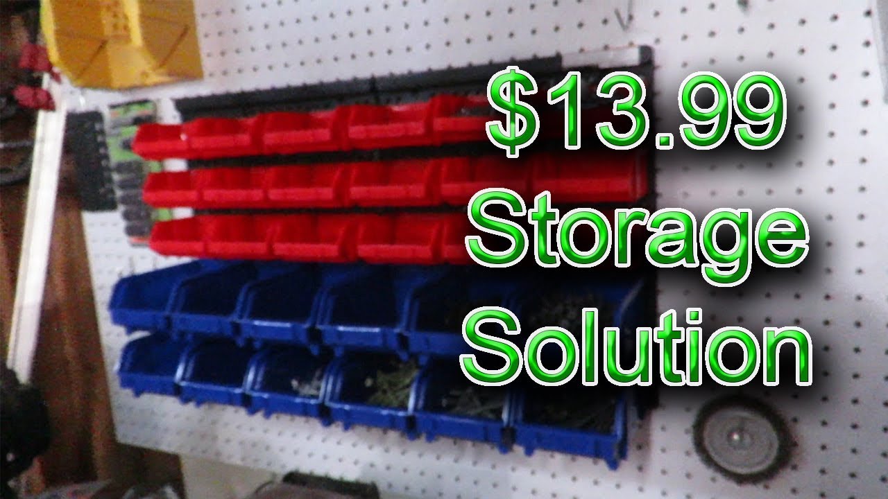 20 Bin Rail Mount Stackable Parts Storage