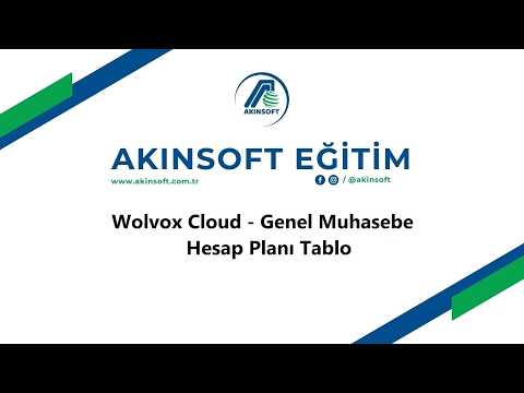 WolvoxCloud - Genel Muhasebe - Hesap Planı Tablo