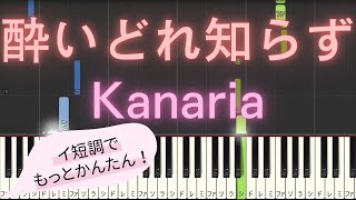 【簡単 ピアノ イ短調ver.】 酔いどれ知らず / Kanaria 【Piano Tutorial Easy】