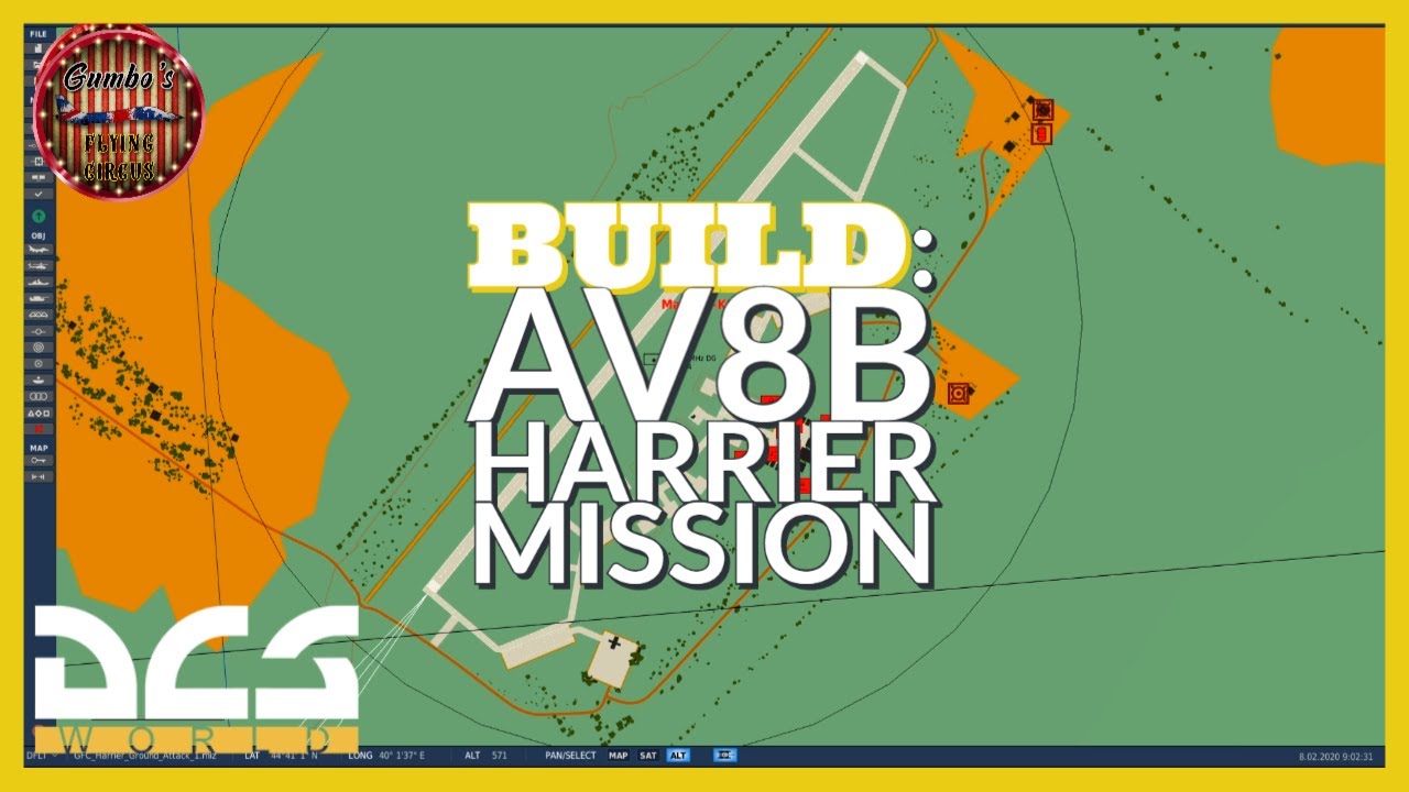 Building a Harrier A2G mission in the DCS World Mission Editor - YouTube