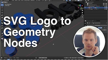 Blender Tutorial - SVG Logos Part 1 - Turn your SVG Logo 3D with Geometry Nodes #b3d