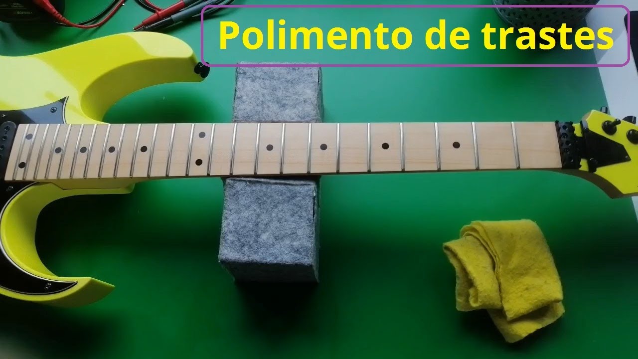 Como fazer o polimento e limpeza dos trastes e escala - Manutenção Ibanez RG550DY - Parte 02